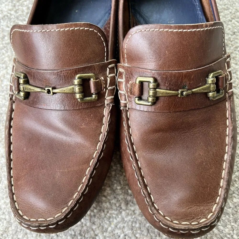 Cole Haan Shoes Mens 8 M Kelson Bit Driver‎ Loafer Brown Leather Slip On C24715